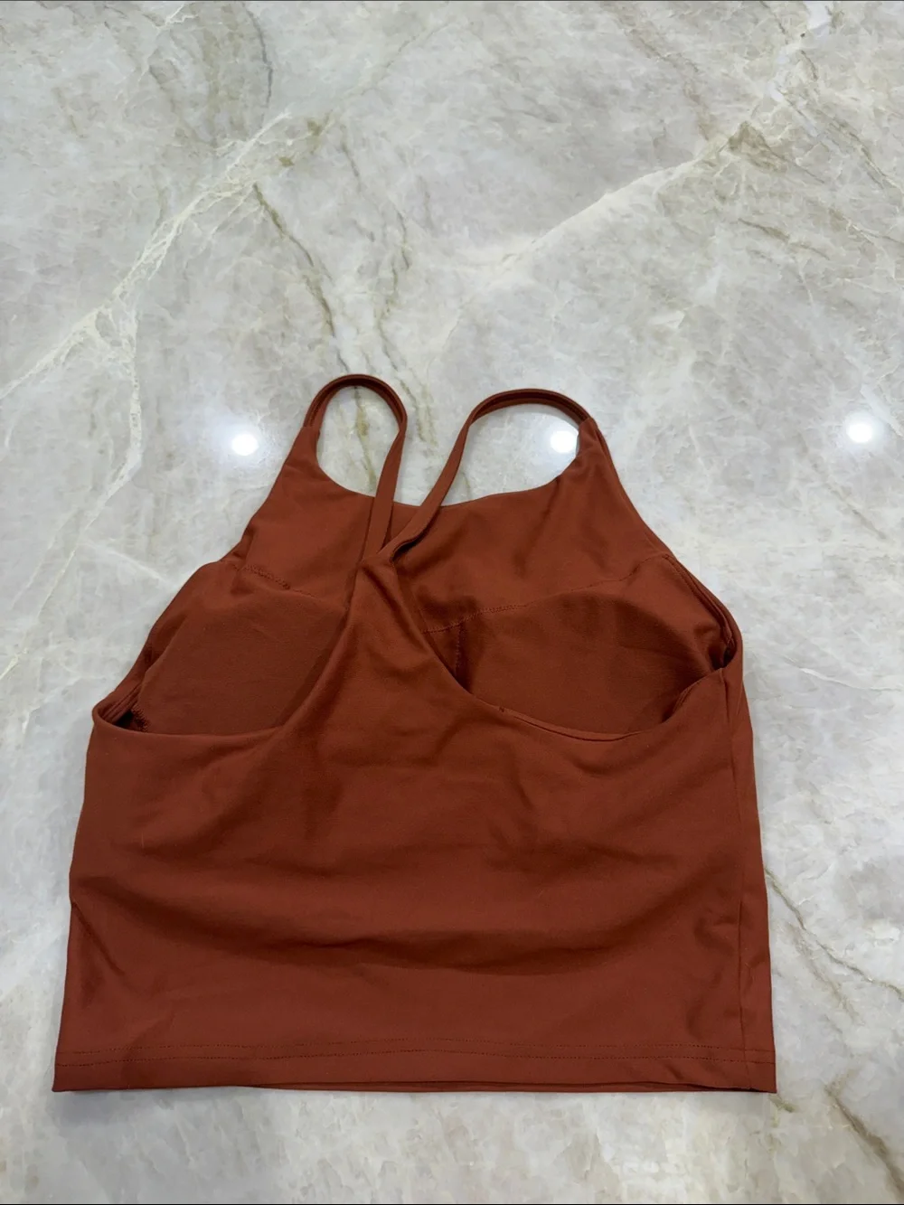 Old Navy Active Rust Brown High Neck‎ Powersoft Longline Sports Bra